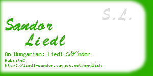 sandor liedl business card